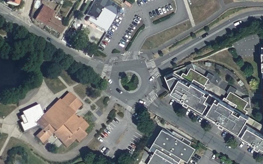Vue aérienne du Rond-Point des Anciens d'Indochine