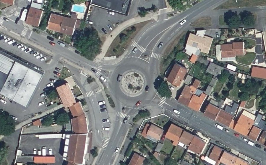 Vue aérienne du Rond-Point Édison