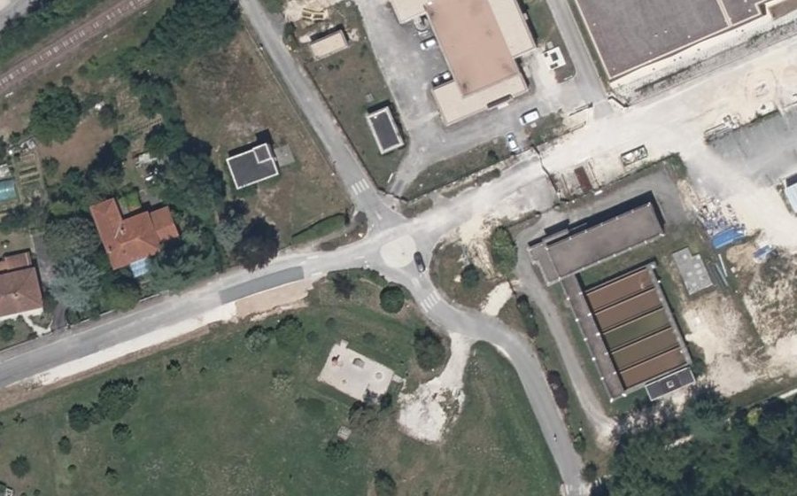 Vue aérienne du Route du Pontil