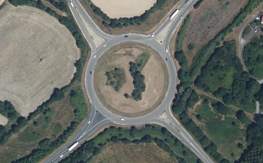Vue aérienne du Rond-Point des Olonnes