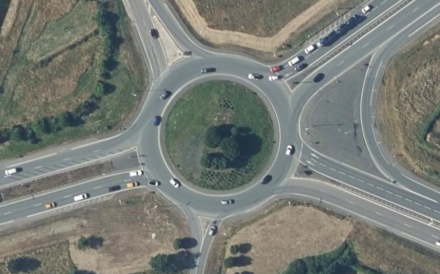 Vue aérienne du Rond-Point de la Burguinière