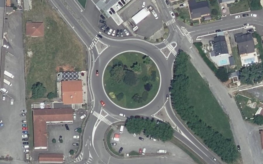 Vue aérienne du Rond-Point du Hournet