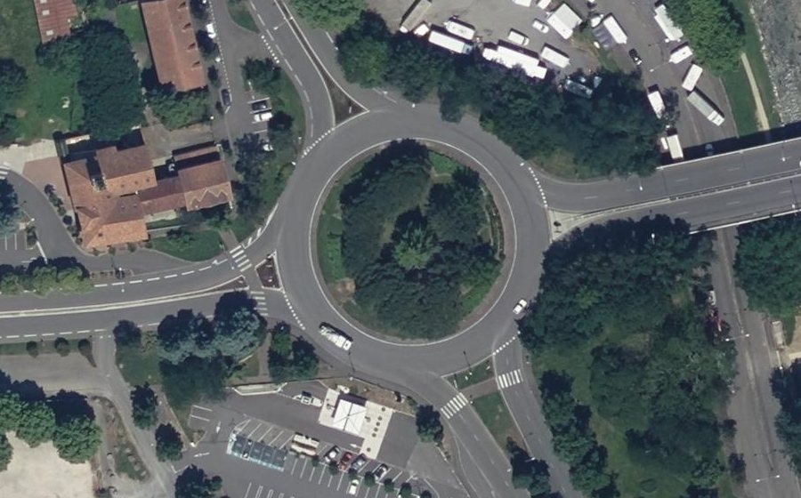 Vue aérienne du Rond-Point Saint-Frai