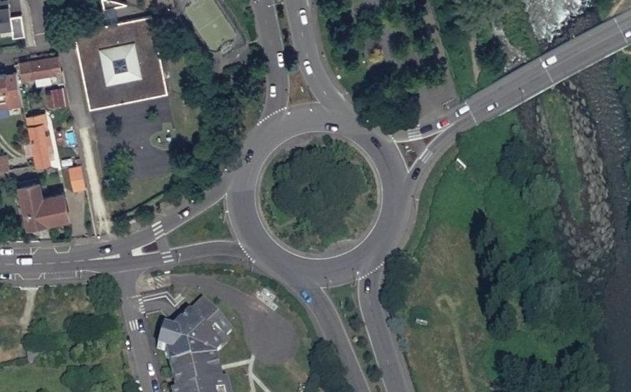 Vue aérienne du Rond-Point d'Alstom