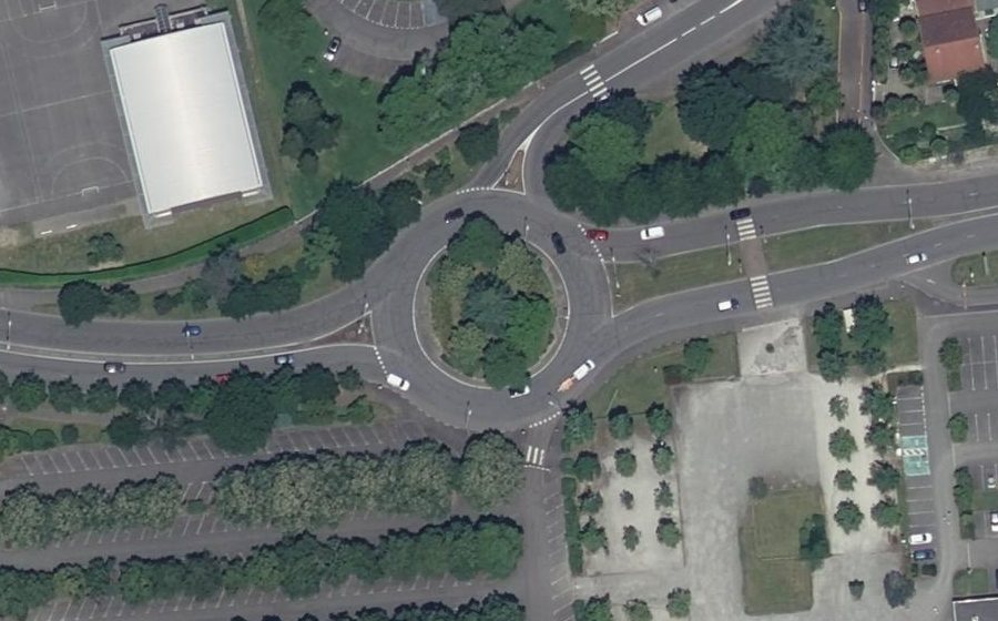 Vue aérienne du Rond-Point du Parc des Expositions