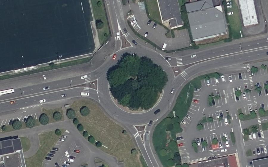 Vue aérienne du Rond-Point Trélut