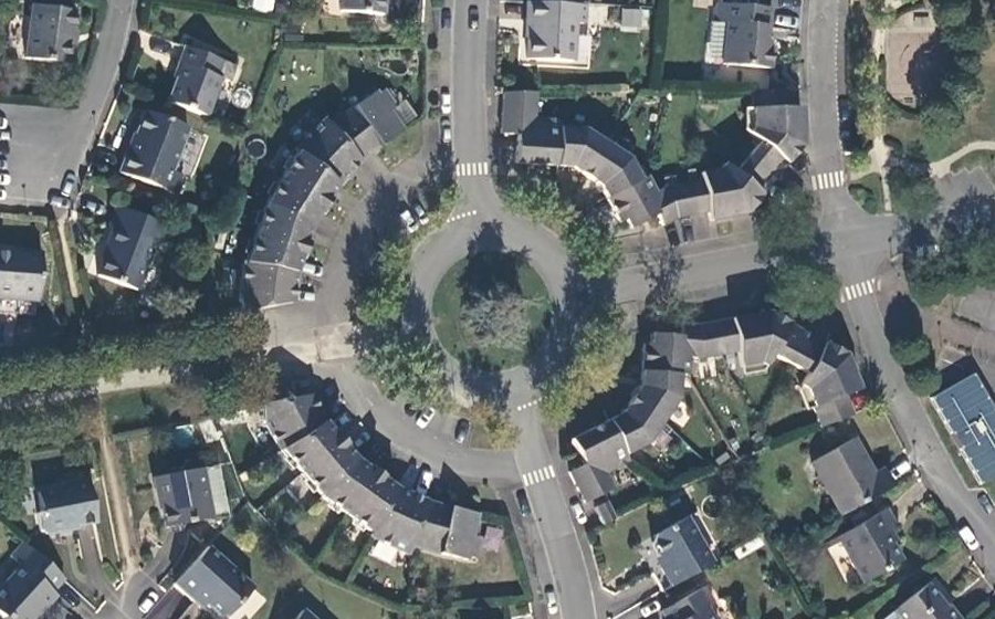 Vue aérienne du Square des Blés d'Or