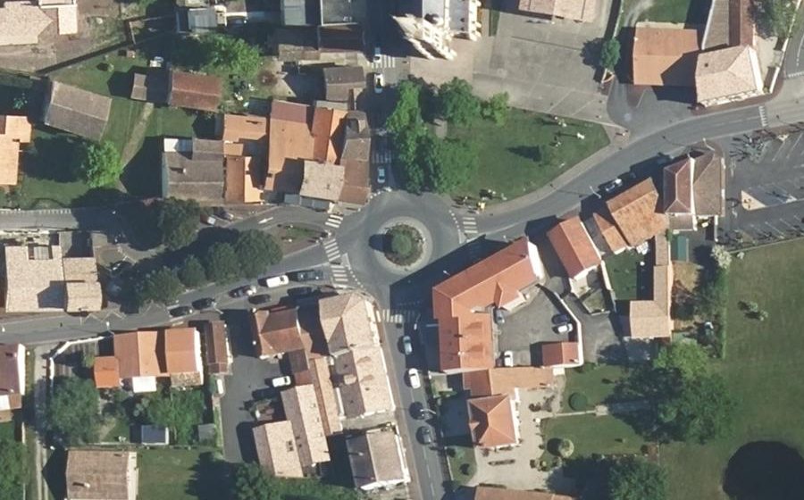Vue aérienne du Place des Combattants