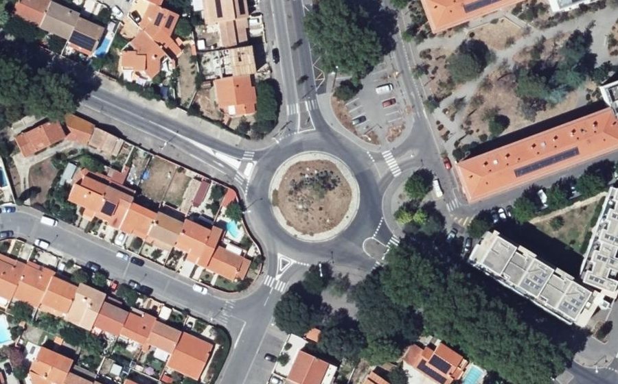 Vue aérienne du Rond-Point Louis Torcatis