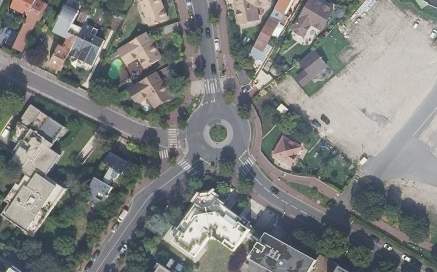 Vue aérienne du Rond-Point des Suisses