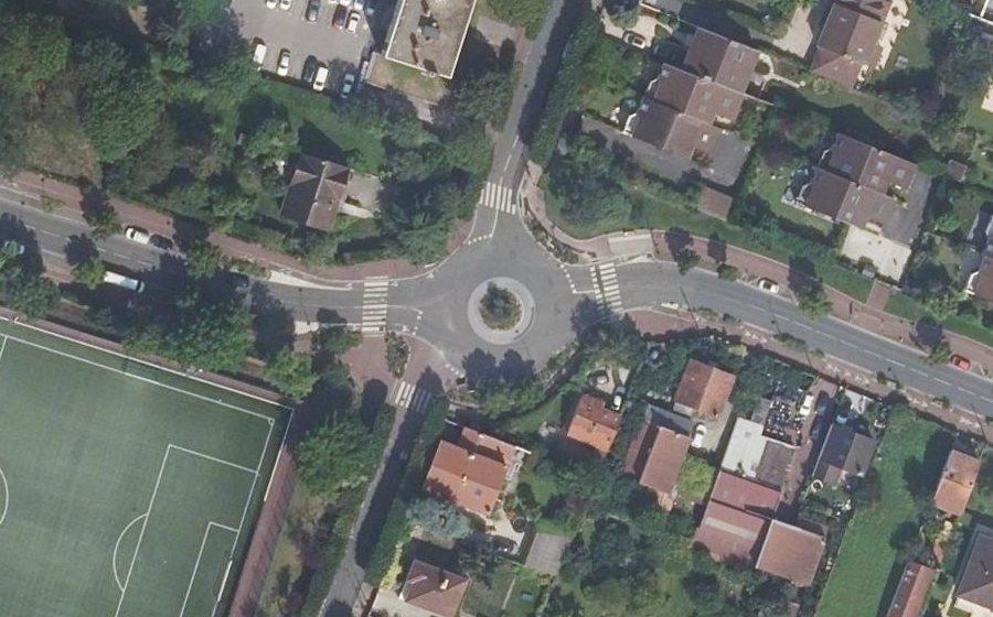 Vue aérienne du Place Laurent Dauthuille