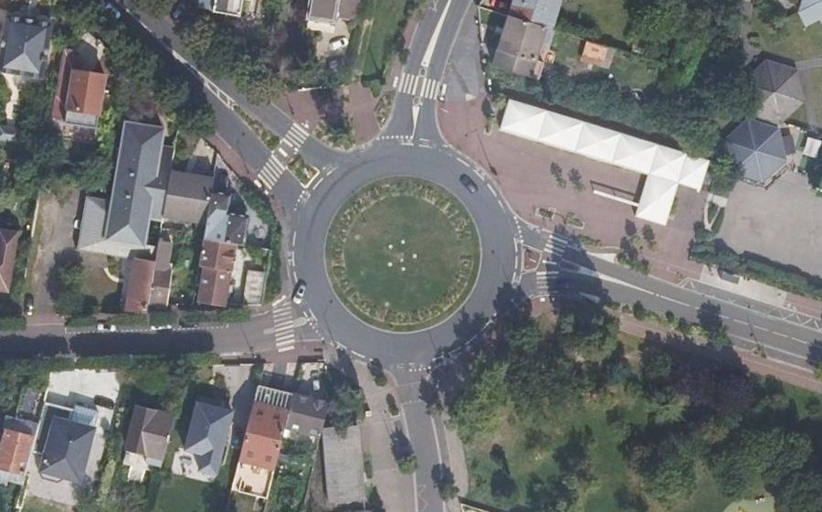 Vue aérienne du Place Henri Regnault