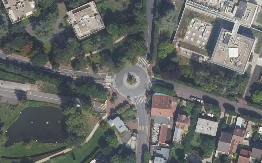 Vue aérienne du Place Arnaud Beltrame