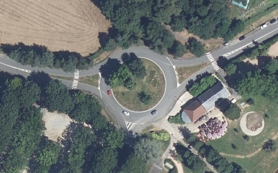 Vue aérienne du Rond-Point de Courtille