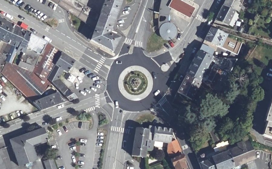 Vue aérienne du Rond-Point Arfeuillère