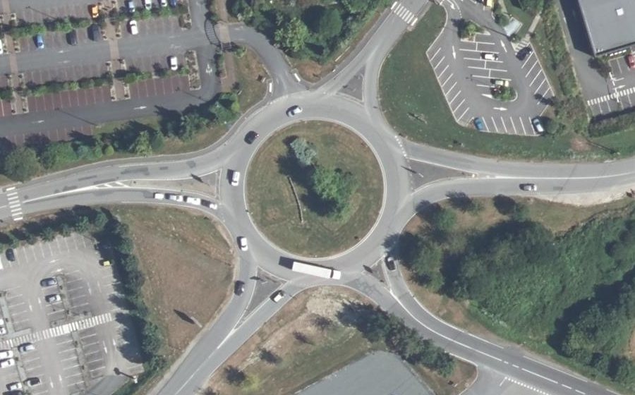 Vue aérienne du Rond-Point du Colonel Fabien