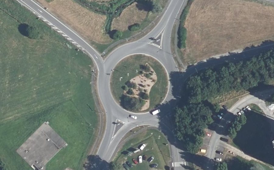 Vue aérienne du Rond-Point de l'Europe