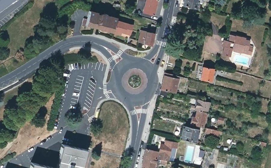 Vue aérienne du Rond-point Ambroise Croizat