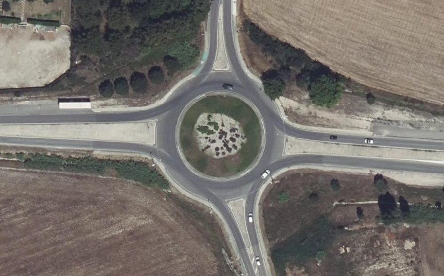 Vue aérienne du Carrefour la Germaine