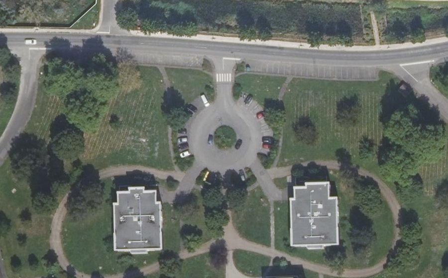 Vue aérienne de la Place André Citroën