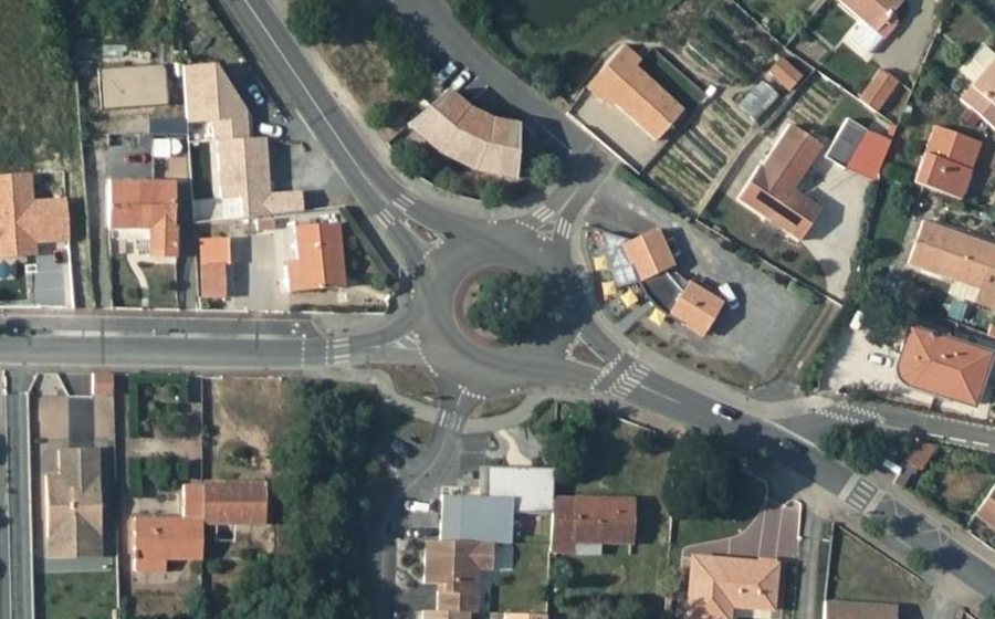 Vue aérienne du Rond-Point du Moulin