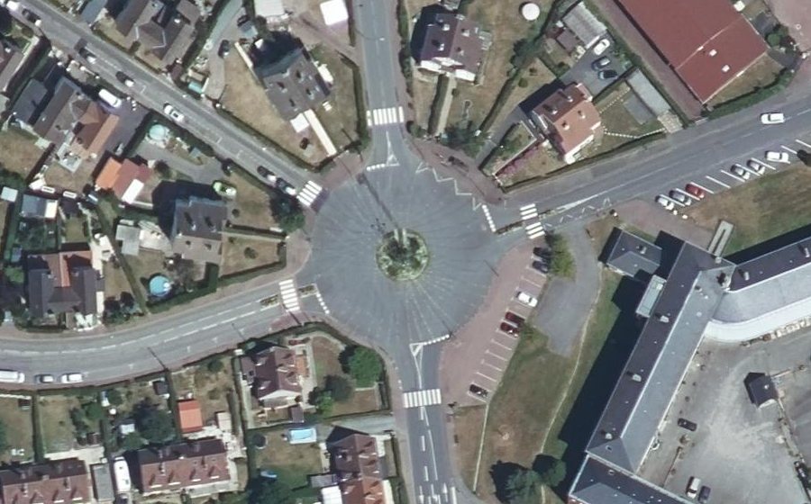 Vue aérienne de la Place Pasteur