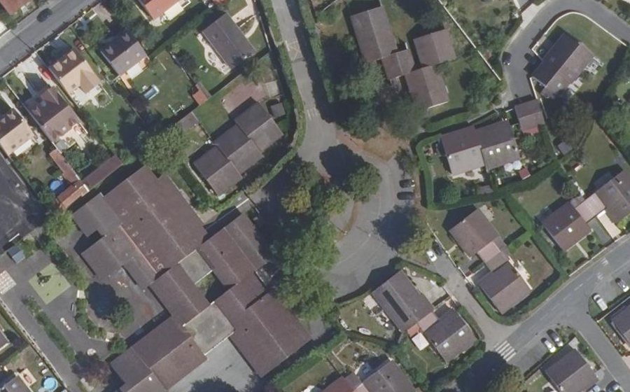 Vue aérienne du Place René Collin