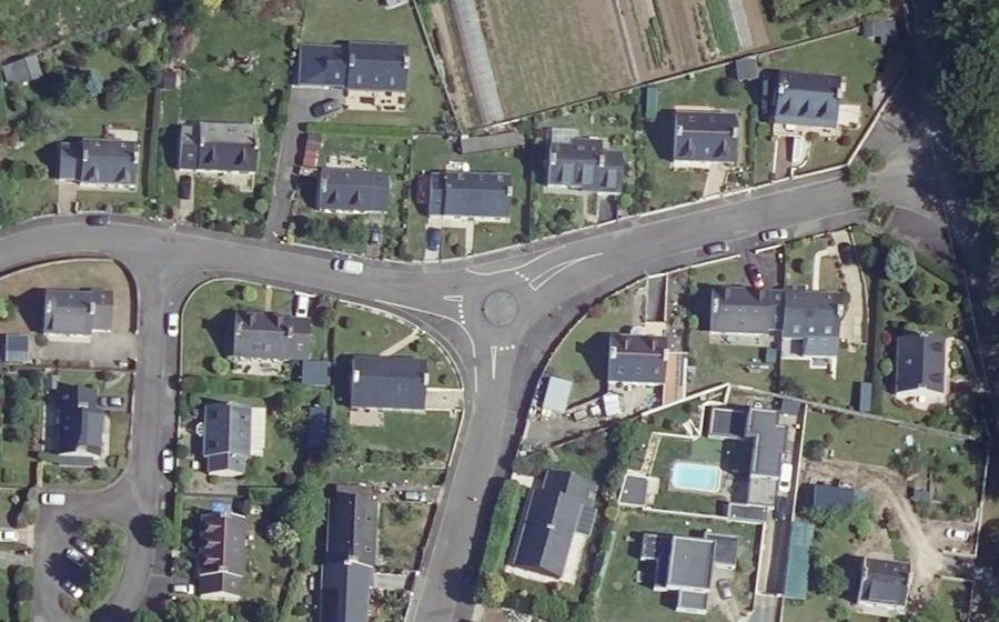 Vue aérienne du Rue de l'Aulne