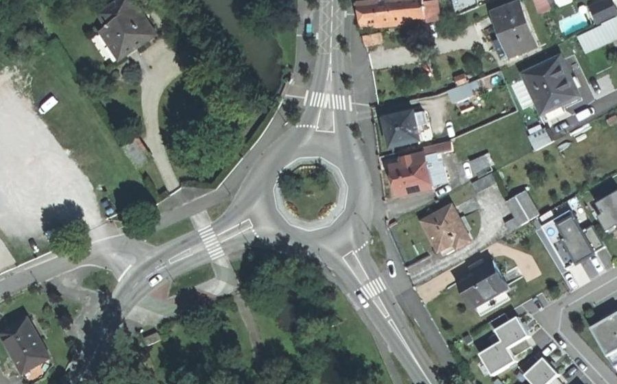 Vue aérienne du Rue du Faubourg