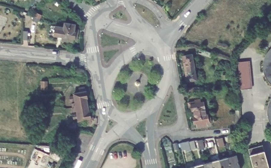 Vue aérienne du Square Delvallée