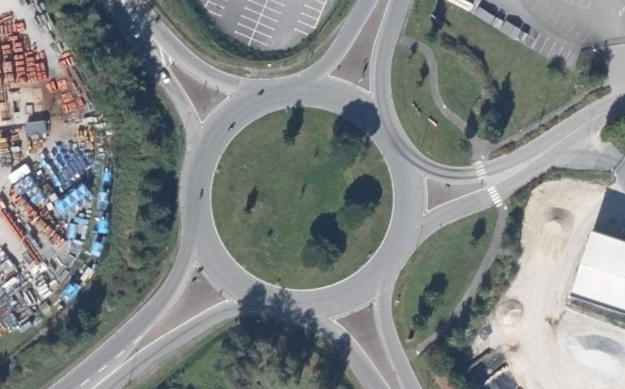 Vue aérienne du Rond-Point du Parco