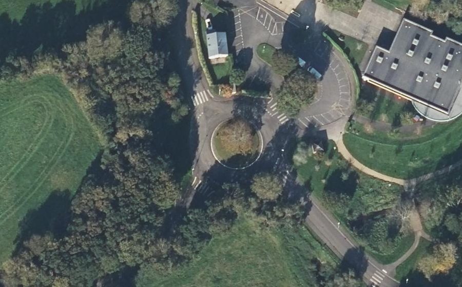 Vue aérienne du Rond-Point Le Moulin