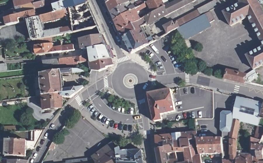 Vue aérienne du Place du Général de Gaulle