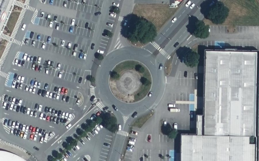 Vue aérienne du Rond-Point des Flaneries