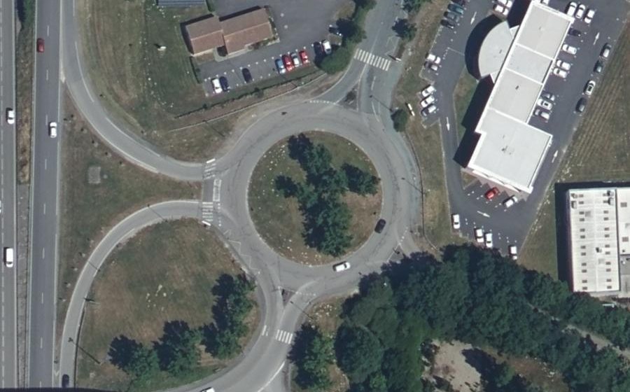Vue aérienne du Rond-Point Haroun Tazieff