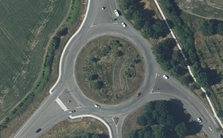 Vue aérienne du Rond-Point du Verger