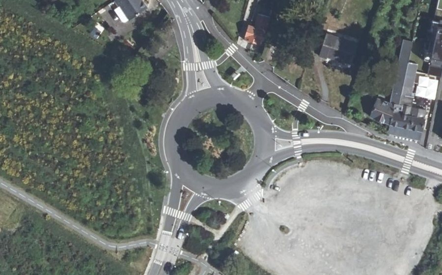 Vue aérienne du Rond-point Clos Colin - Maurice Moreau