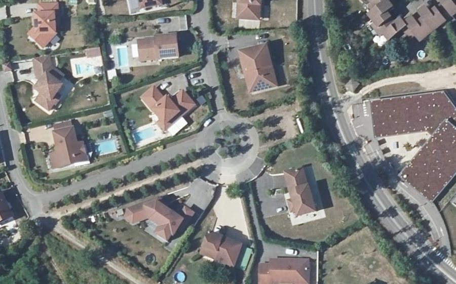Vue aérienne du Rue des Champs d'Or