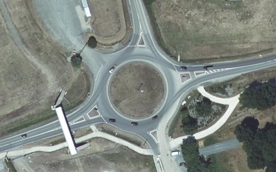 Vue aérienne du Giratoire de Beauséjour