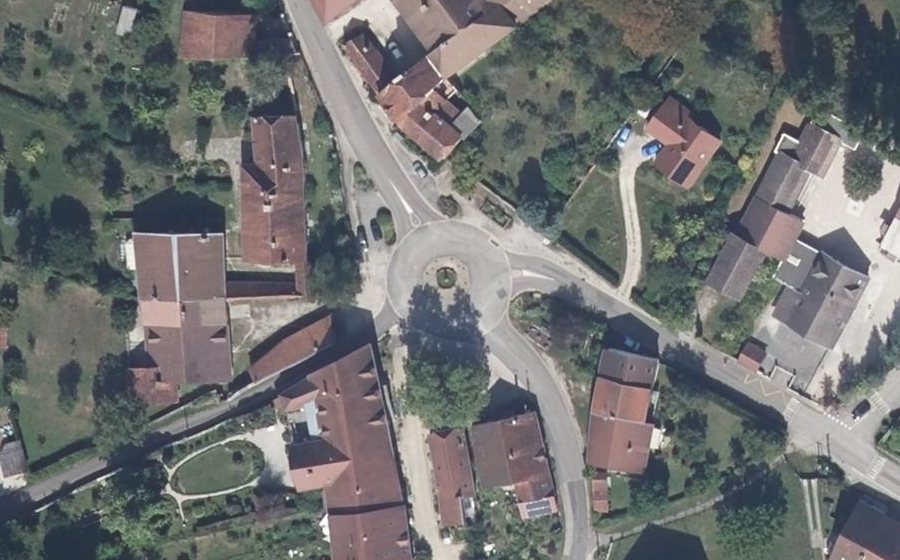 Vue aérienne du Place de la Fontaine