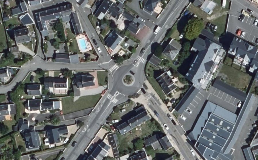 Vue aérienne du Rond-point de Kervozès
