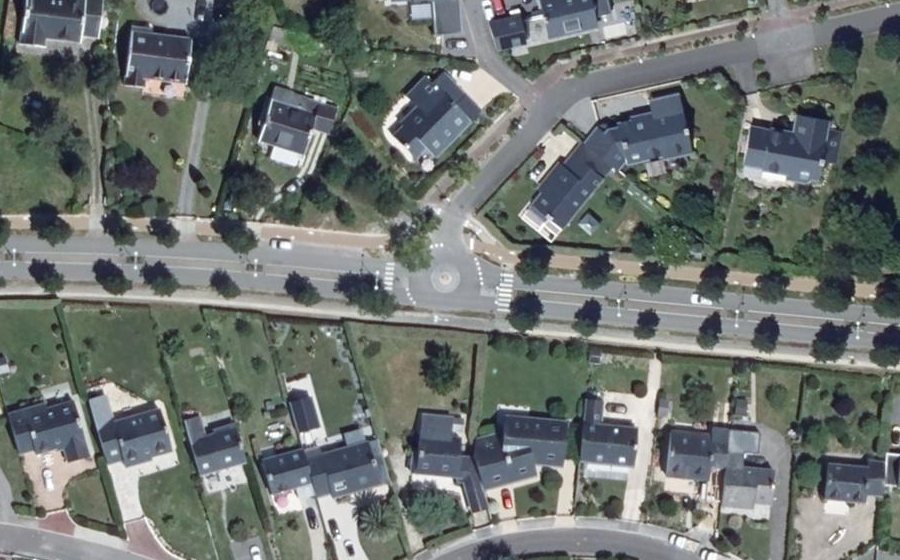 Vue aérienne du Rond-Point du Pouéro