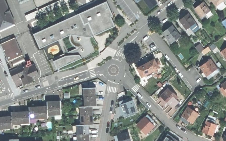 Vue aérienne du Rue du Commerce