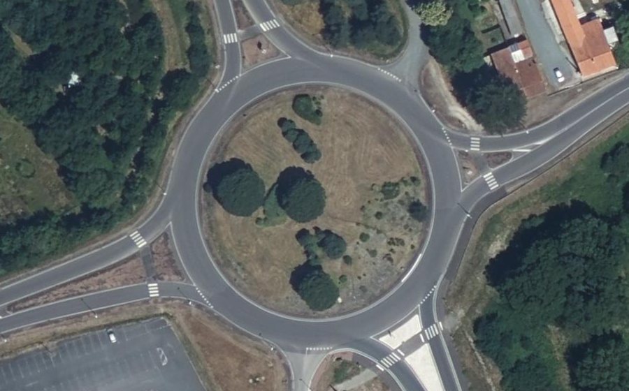 Vue aérienne du Rond-Point de la Côte de Lumière