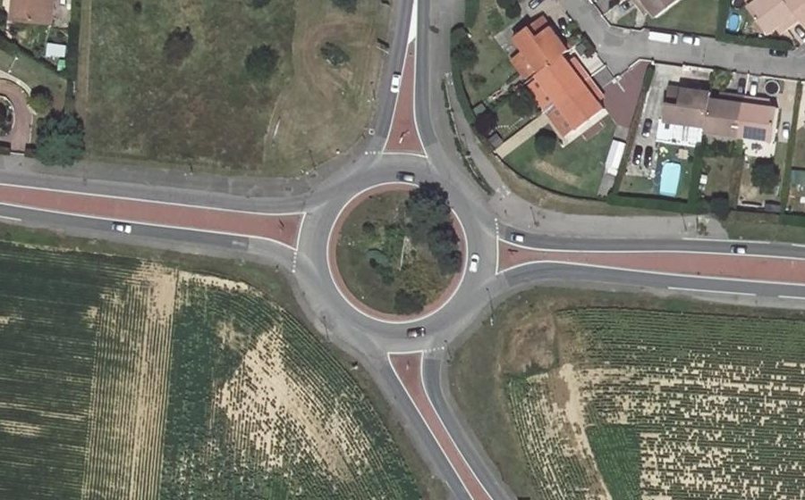 Vue aérienne de la Croix Rouge
