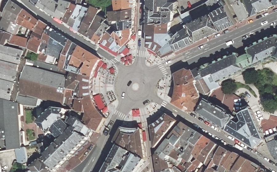 Vue aérienne de la Place Denis Dussoubs
