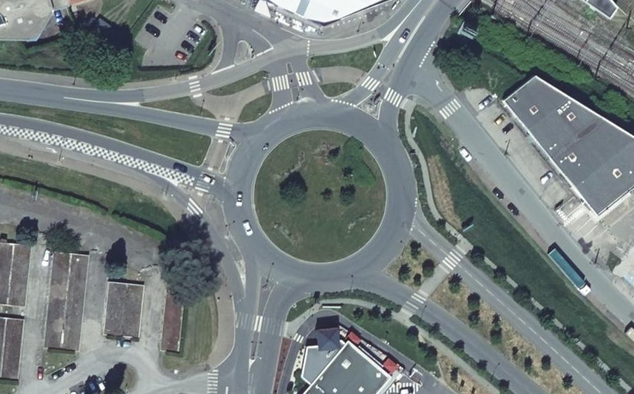 Vue aérienne du Rond-Point Antoine Pinay