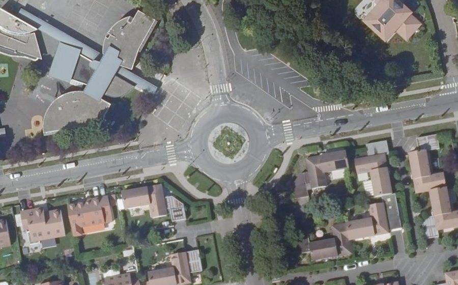 Vue aérienne du Rond-Point de Meningen