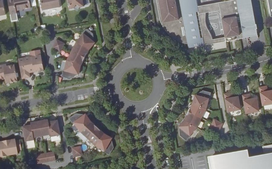 Vue aérienne du Rond-point de Saïgon