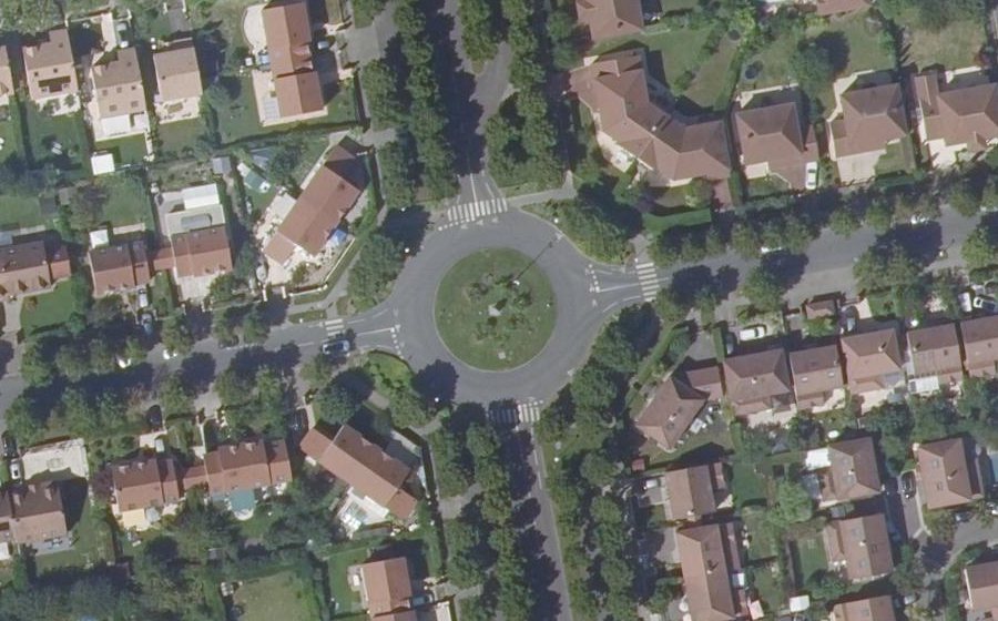 Vue aérienne du Rond-point de Phnom Penh